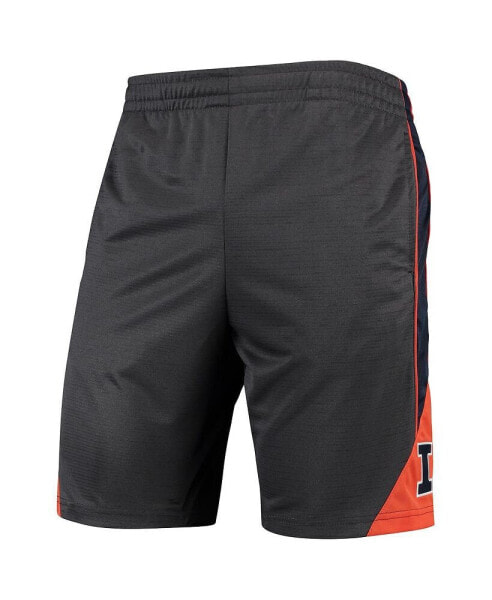 Men's Charcoal Illinois Fighting Illini Turnover Team Shorts