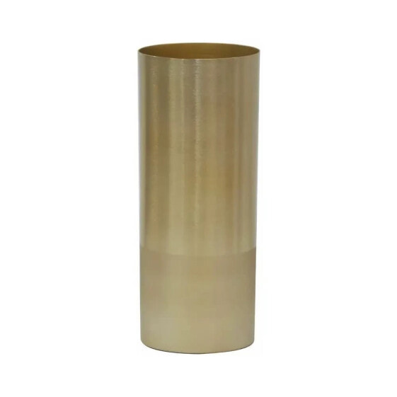 Rollenförmige Vase aus goldfarbenem Meta