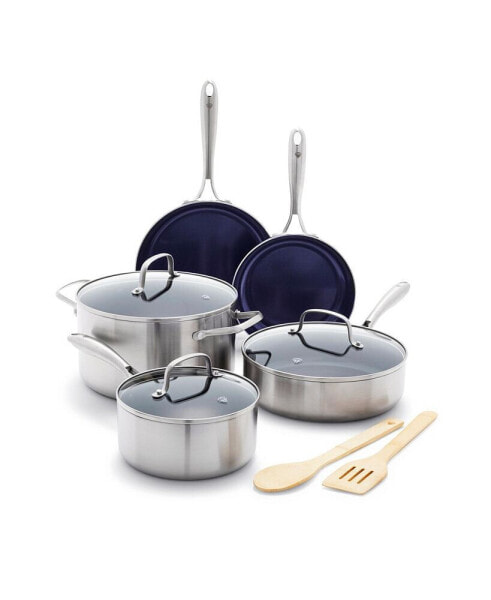 Stainless Steel Clad Pro 10 Piece Cookware Set