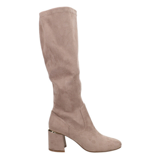 VANELi Ilona Tall Stretch Suede Square Toe Womens Beige Casual Boots 313381-250