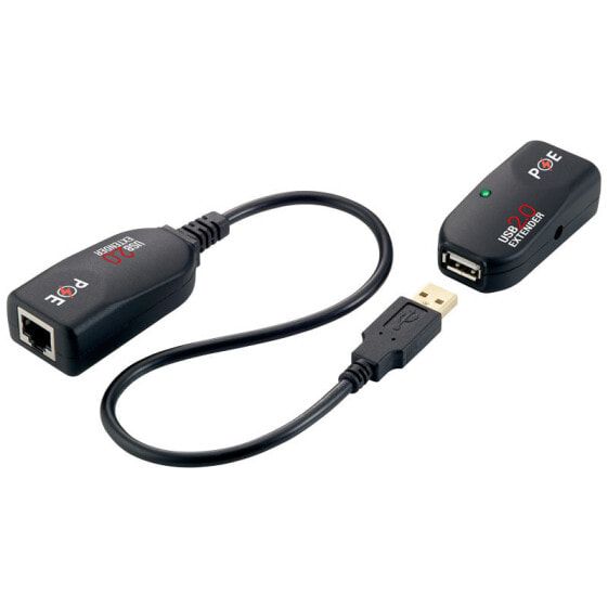 LogiLink UA0207, Wired, USB, Ethernet, 480 Mbit/s, Black