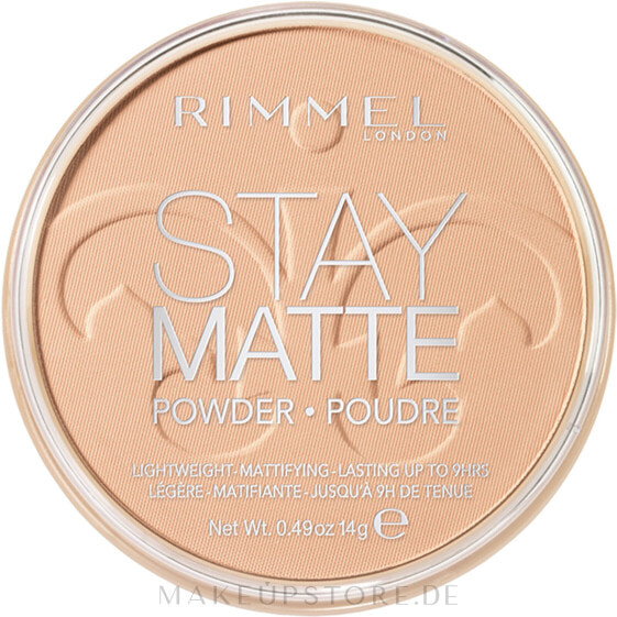 Mattierendes Puder - Rimmel Stay Matte Long Lasting Powder 004 - Sandstorm