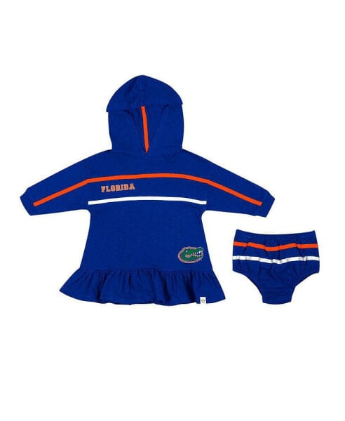 Girls Infant Royal Florida Gators Winifred Hoodie Dress and Bloomer Set