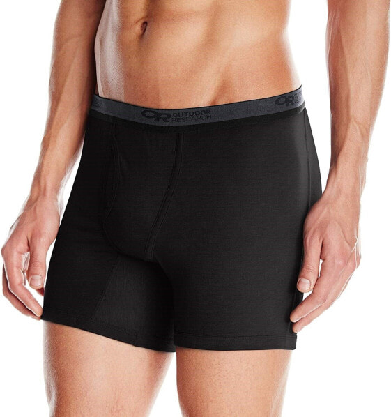 Outdoor Research 170486 Mens Sequence Boxer Briefs Solid Black Size 2X-Large