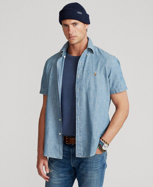 Men's Slim-Fit Chambray Shirt