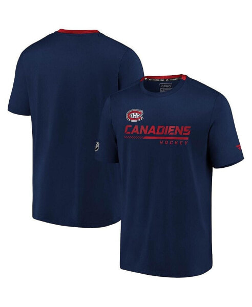 Men's Navy Montreal Canadiens Authentic Pro Locker Room Performance T-shirt