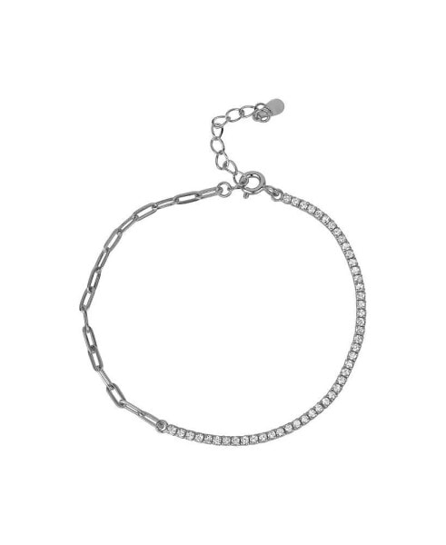 5A Cubic Zirconia Bracelet with Links