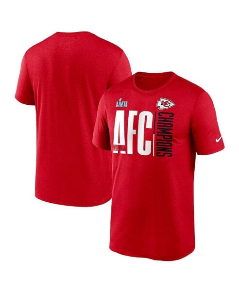 Men's Red Kansas City Chiefs 2022 AFC Champions Iconic T-shirt