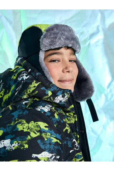 LCW ACCESSORIES Renk Bloklu Erkek Çocuk Kar Şapkası