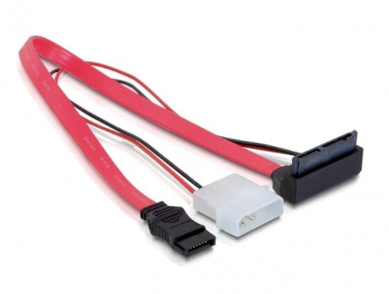 Delock SATA Cable Micro 0.3m - 0.3 m - Female/Female - Red