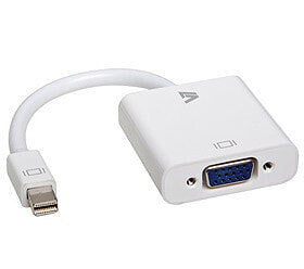 V7 White Video Adapter Mini DisplayPort Male to VGA Female - 0.17 m - mini DisplayPort - VGA (D-Sub) - White - China - Male/Female