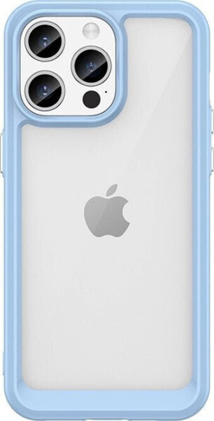 Hurtel Wzmocnione etui z elastyczną ramką do iPhone 15 Pro Max Outer Space - niebieskie