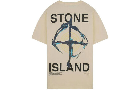 STONE ISLAND石头岛 SS21 SS21 棉质印花圆领短袖T恤 男款 米色 / Футболка STONE ISLAND SS21 SS21 T 74152NS85-V0093