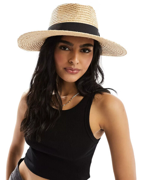 & Other Stories straw fedora hat in natural