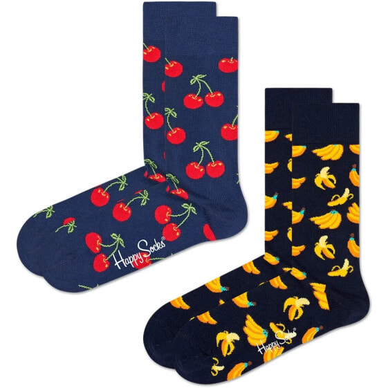 Носки длинные Happy Socks Classic Cherrys половинчатки 2 пары