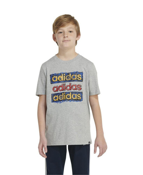 Рубашка  Adidas Big Boys Double Stack