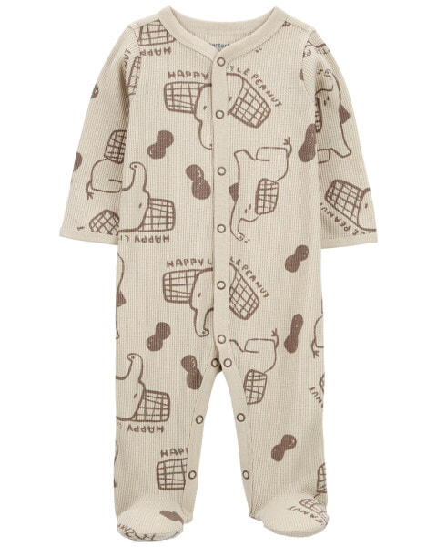 Baby Elephant Snap-Up Thermal Sleep & Play Pajamas 9M