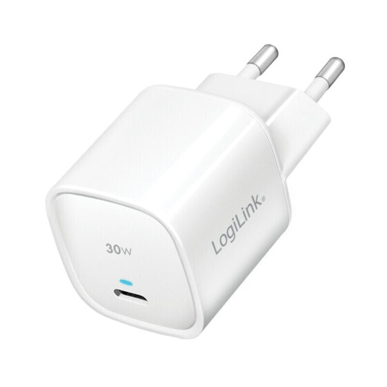 Зарядное устройство для смартфонов LogiLink PA0279, белое, быстрая зарядка, 20 В, 230 В