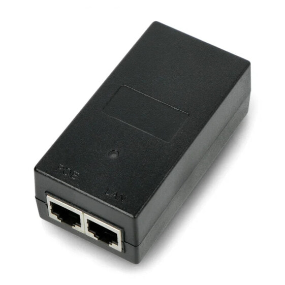 Desktop PoE Power Supply - RJ45 - with IEC C8 socket - 48V / 0,5A / 24W - black - IPS