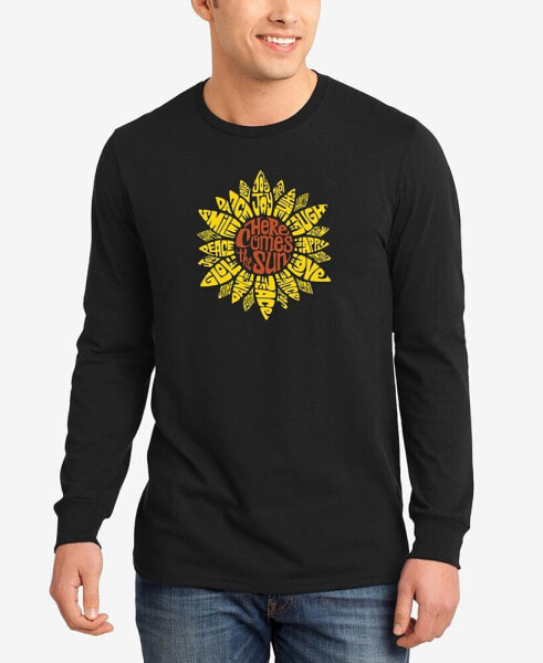 Men's Sunflower Word Art Long Sleeves T-shirt