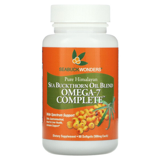 Витаминные добавки Omega-7 Complete от SeaBuckWonders, 500 мг, 120 капсул
