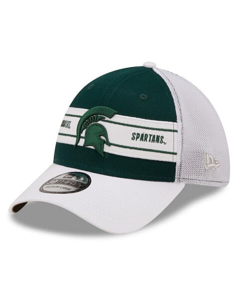 Men's Green, White Michigan State Spartans Banded 39THIRTY Flex Hat