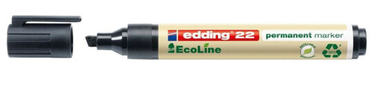EDDING 22 EcoLine - Black - Chisel tip - Polypropylene (PP) - Multi - 1 mm - 5 mm