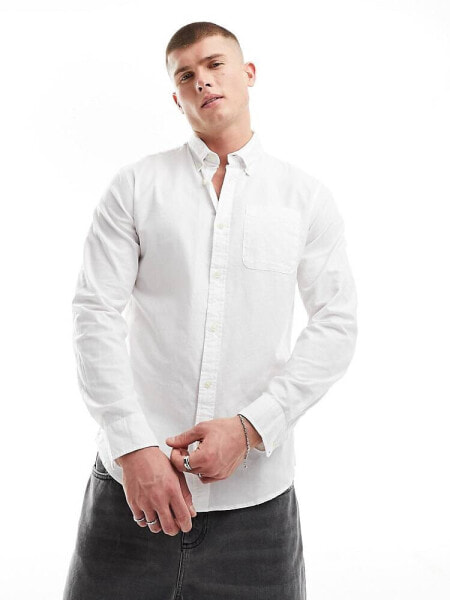 Jack & Jones oversized oxford shirt in white 