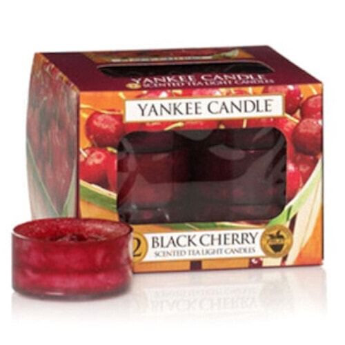 Yankee Candle Black Cherry Scented Candle Ароматические свечи с ароматом черешни 12 х 9,8 г