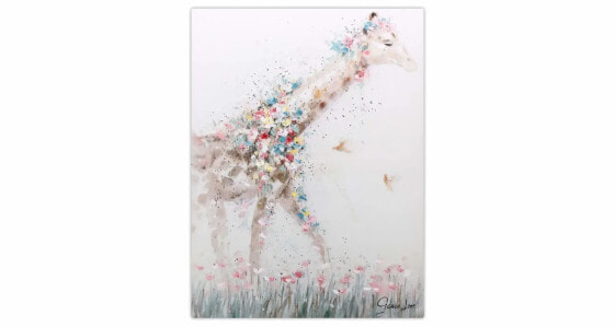 Acrylbild handgemalt Giraffe Princess