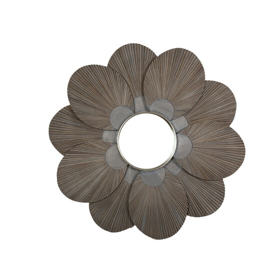 Wall mirror Romimex Black Wood Flower 122 x 122 x 7 cm