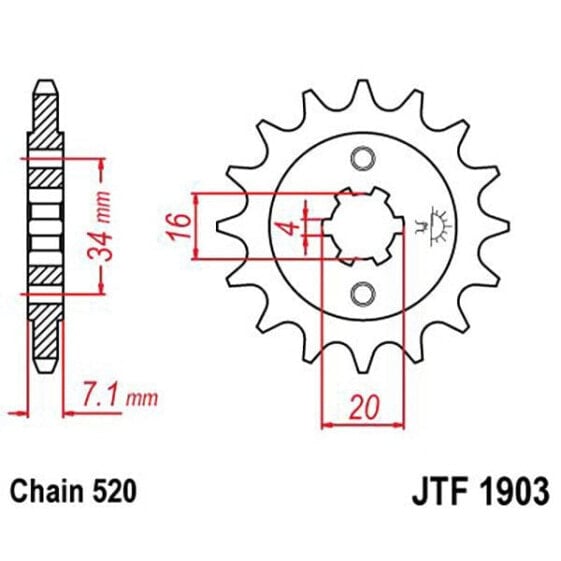 JT SPROCKETS 520 JTF1903.13 Steel Front Sprocket