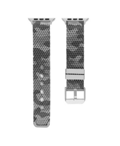 Men's Gray Camo Stainless Steel Mesh Strap Compatible for 42mm, 44mm Apple Watch