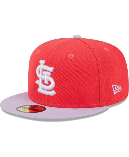 Men's Red, Lavender St. Louis Cardinals Spring Color Two-Tone 59FIFTY Fitted Hat