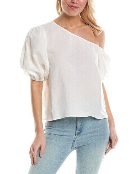 Crosby By Mollie Burch Palmer Linen-Blend Top Women's White Xxs