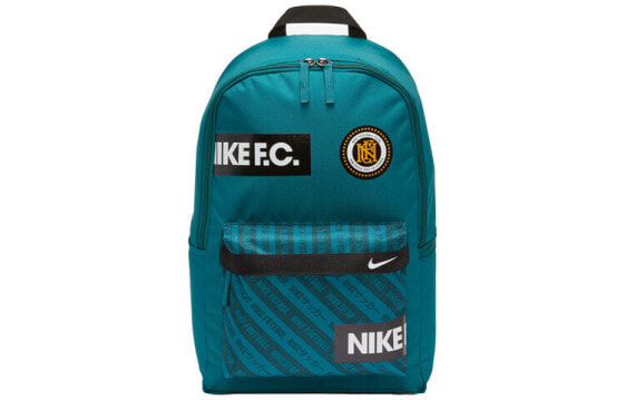 Рюкзак футбольный Nike F.C. BA6159-381 с зелено-голубым цветом