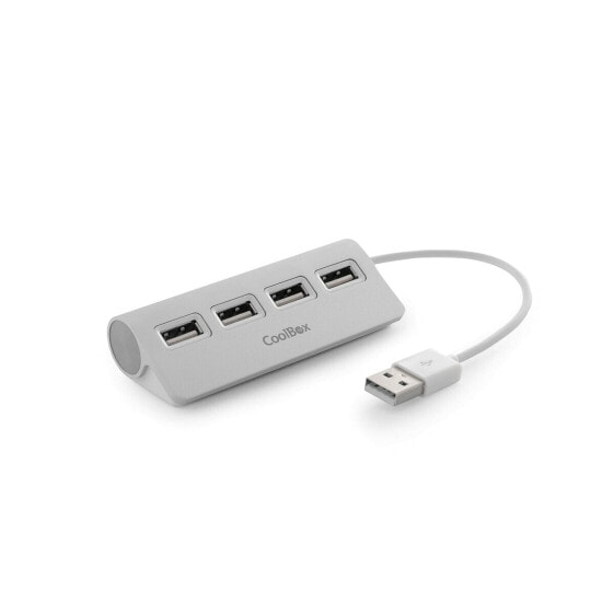 USB-разветвитель CoolBox COO-HU4ALU2 Серебристый