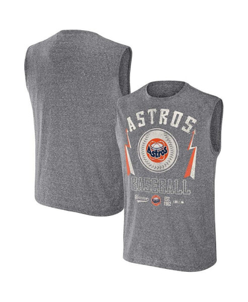 Men's Darius Rucker Collection by Charcoal Distressed Houston Astros Muscle Tank Top