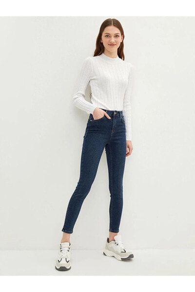 LCW Jeans Normal Bel Skinny Fit Cep Detaylı Kadın Rodeo Jean Pantolon