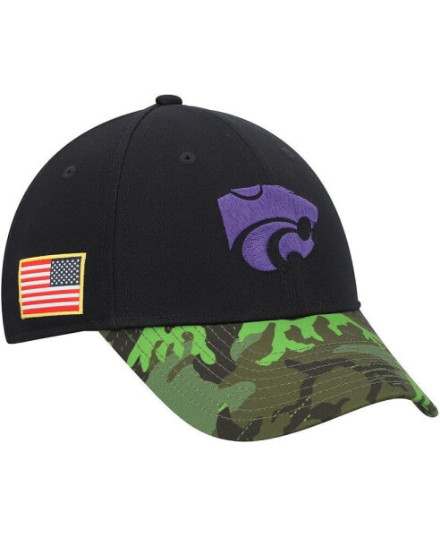 Men's Black, Camo Kansas State Wildcats Veterans Day 2Tone Legacy91 Adjustable Hat