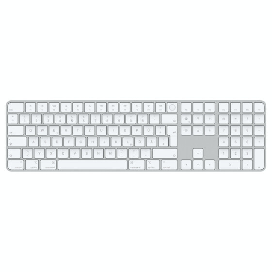 Apple Magic Keyboard mit Touch ID und Ziffernblock"Silber/Weiß Deutsch Kabellos