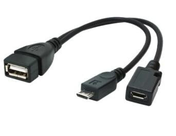 Переходник Gembird Micro-USB B - USB A черный 0.15 м