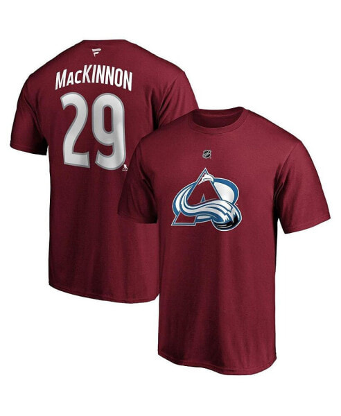 Men's Nathan Mackinnon Burgundy Colorado Avalanche Big and Tall Name and Number T-shirt