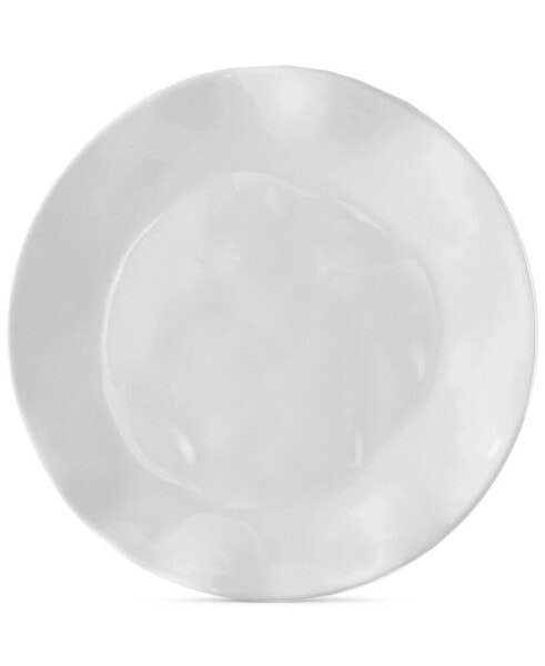 Ruffle White Melamine Salad Plates, Set Of 4