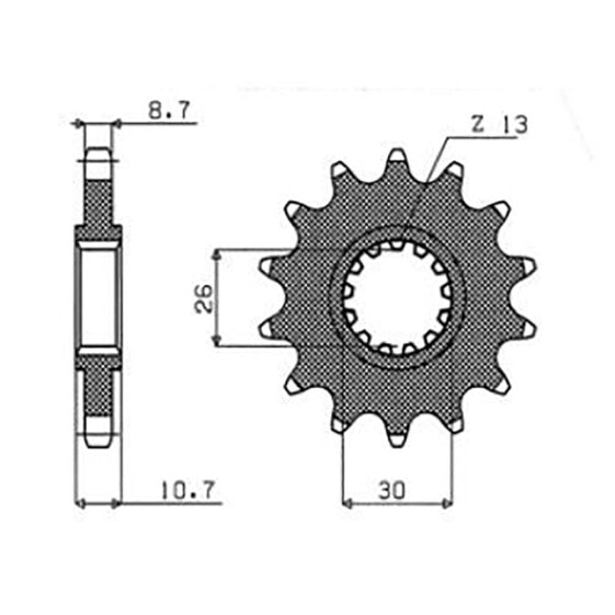 SUNSTAR SPROCKETS 530 Pitch 51718 Steel Front Sprocket