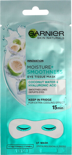 Маска для глаз Garnier Skin Naturals Moisture+ с водой кокоса и гиалуроновой кислотой 6 г