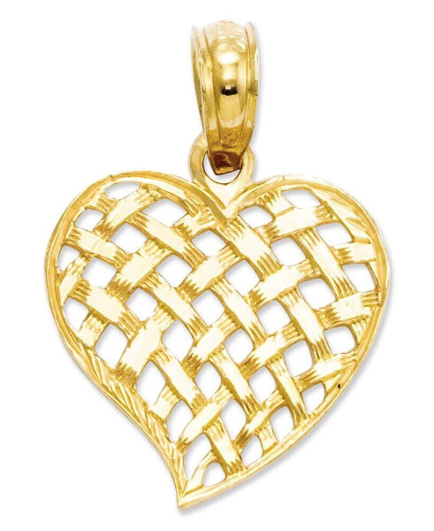 Браслет Macy's 14k Gold Basket Weave Heart