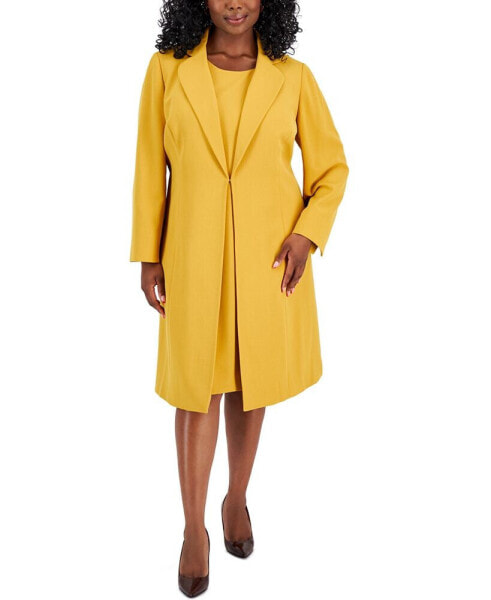 Plus Size Topper Jacket & Sheath Dress Suit