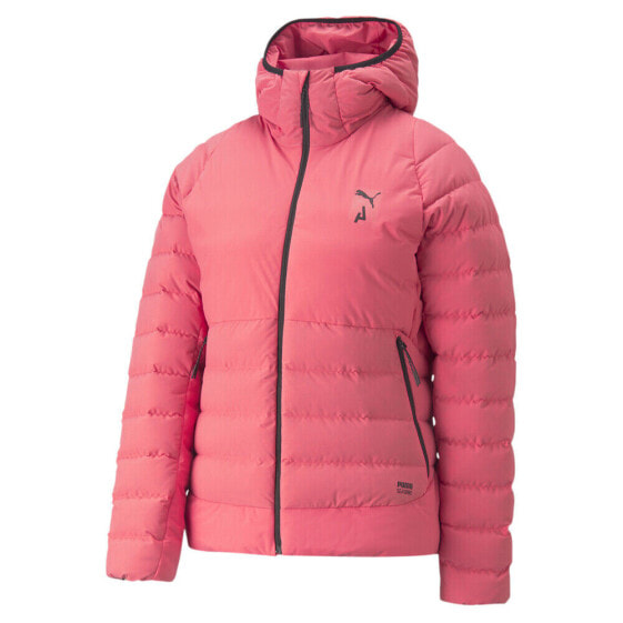Puma Seasons Down Full Zip Jacket Mens Pink Casual Athletic Outerwear 52258035