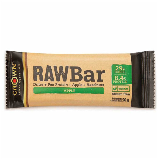 Спортивное питание CROWN SPORT NUTRITION RAW Vegan Батончик Энергетический 50 г "Яблоко и Лесной орех"